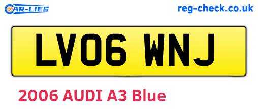 LV06WNJ are the vehicle registration plates.