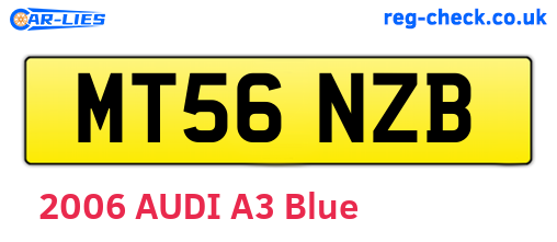 MT56NZB are the vehicle registration plates.