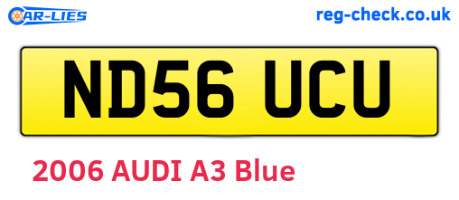 ND56UCU are the vehicle registration plates.