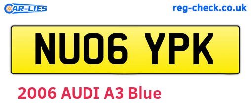 NU06YPK are the vehicle registration plates.