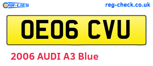 OE06CVU are the vehicle registration plates.