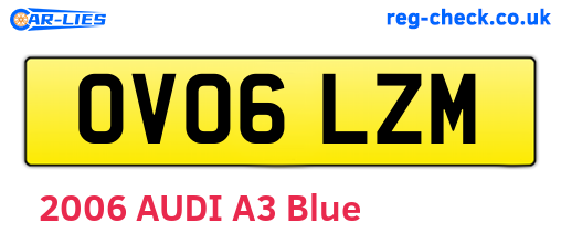 OV06LZM are the vehicle registration plates.