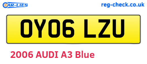 OY06LZU are the vehicle registration plates.