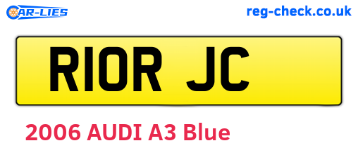 R10RJC are the vehicle registration plates.