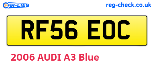 RF56EOC are the vehicle registration plates.