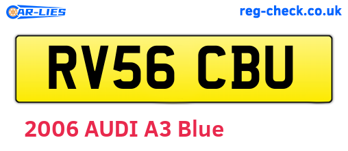 RV56CBU are the vehicle registration plates.