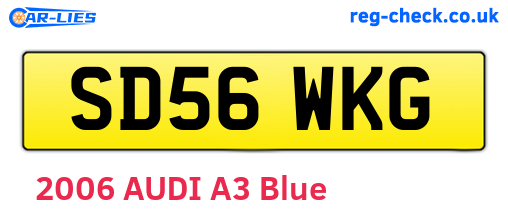 SD56WKG are the vehicle registration plates.