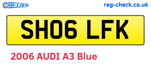 SH06LFK are the vehicle registration plates.