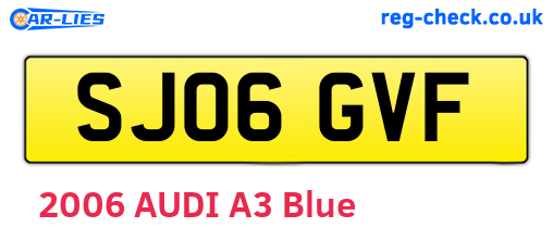 SJ06GVF are the vehicle registration plates.