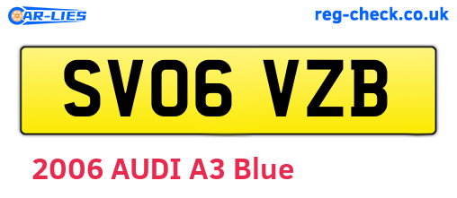 SV06VZB are the vehicle registration plates.