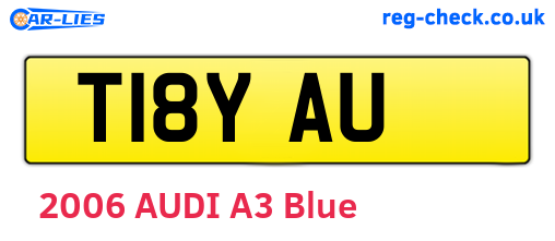 T18YAU are the vehicle registration plates.