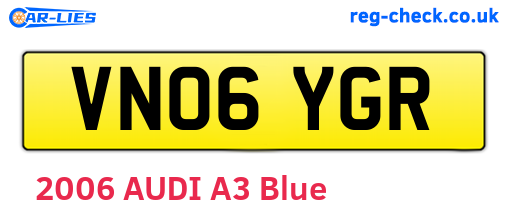 VN06YGR are the vehicle registration plates.