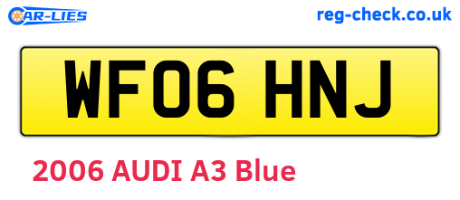 WF06HNJ are the vehicle registration plates.