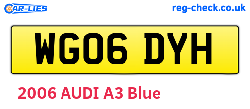 WG06DYH are the vehicle registration plates.
