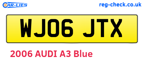 WJ06JTX are the vehicle registration plates.