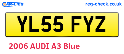 YL55FYZ are the vehicle registration plates.