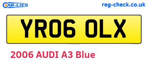 YR06OLX are the vehicle registration plates.