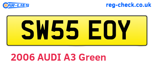 SW55EOY are the vehicle registration plates.