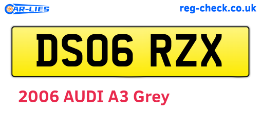 DS06RZX are the vehicle registration plates.