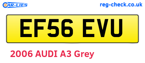 EF56EVU are the vehicle registration plates.