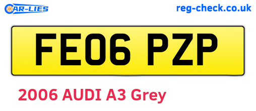FE06PZP are the vehicle registration plates.