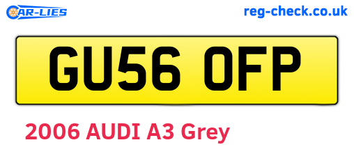 GU56OFP are the vehicle registration plates.