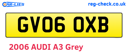 GV06OXB are the vehicle registration plates.