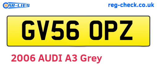GV56OPZ are the vehicle registration plates.