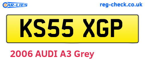 KS55XGP are the vehicle registration plates.