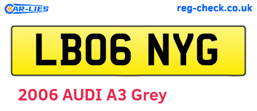 LB06NYG are the vehicle registration plates.