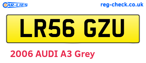 LR56GZU are the vehicle registration plates.