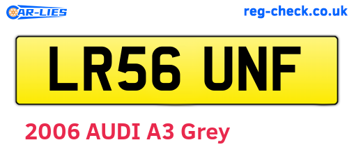 LR56UNF are the vehicle registration plates.