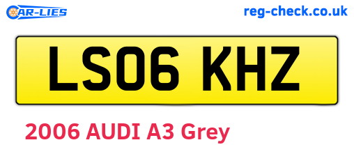 LS06KHZ are the vehicle registration plates.