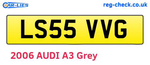 LS55VVG are the vehicle registration plates.