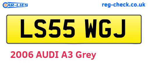 LS55WGJ are the vehicle registration plates.