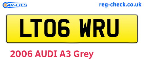 LT06WRU are the vehicle registration plates.