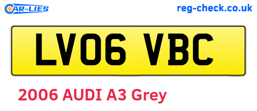 LV06VBC are the vehicle registration plates.