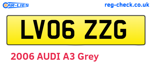 LV06ZZG are the vehicle registration plates.