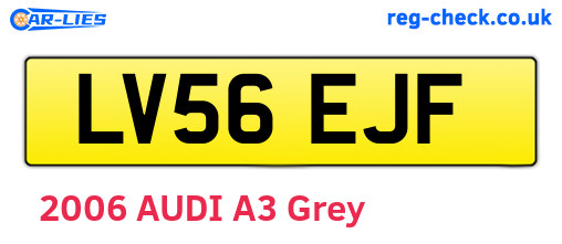 LV56EJF are the vehicle registration plates.