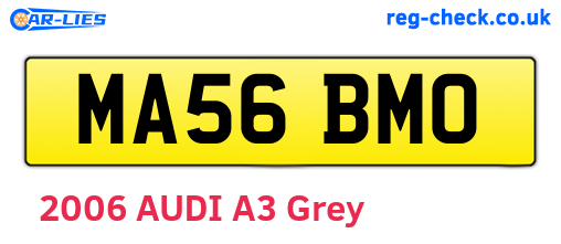 MA56BMO are the vehicle registration plates.