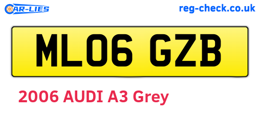 ML06GZB are the vehicle registration plates.
