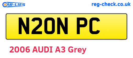 N20NPC are the vehicle registration plates.