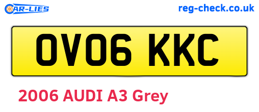 OV06KKC are the vehicle registration plates.