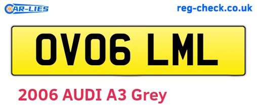 OV06LML are the vehicle registration plates.