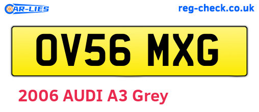 OV56MXG are the vehicle registration plates.
