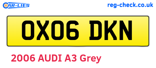 OX06DKN are the vehicle registration plates.
