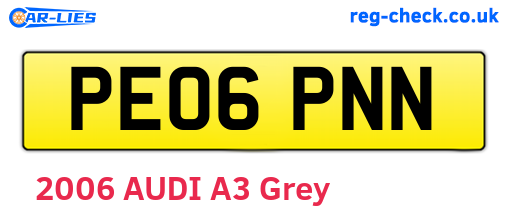 PE06PNN are the vehicle registration plates.
