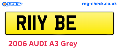 R11YBE are the vehicle registration plates.