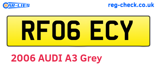 RF06ECY are the vehicle registration plates.