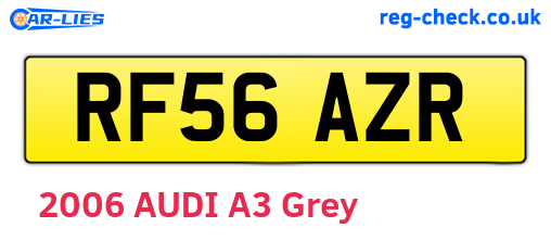 RF56AZR are the vehicle registration plates.